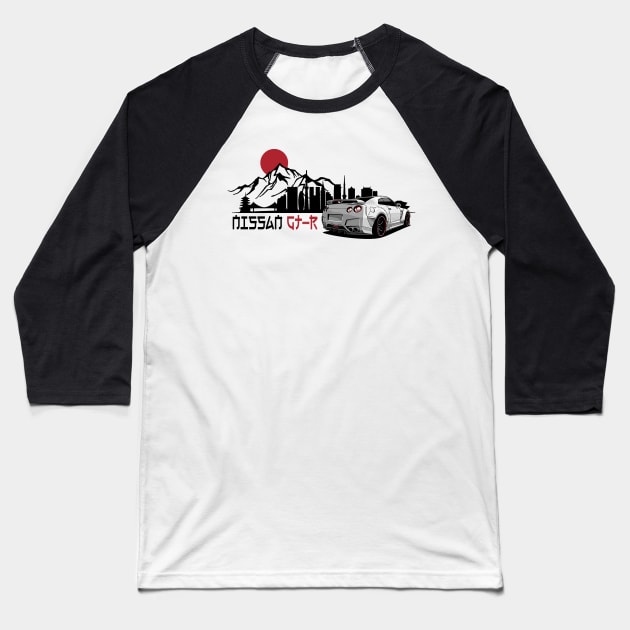 Nissan GTR R35, GT-R, JDM Car Baseball T-Shirt by T-JD